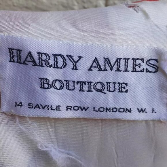 Vintage Hardy Amies Women's Dress 8 Silk RARE Carnaby London COLLECTORS fragile - Picture 2 of 10